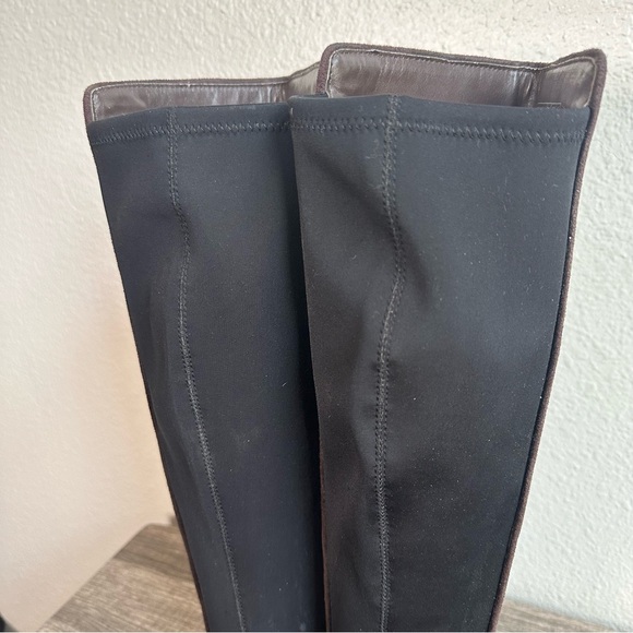 Lacoste Rosemont 5 CLW Leather Riding Boot Women’s Size 7 Elastic Calf Brown - Picture 7 of 9